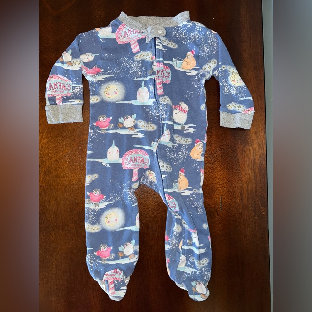 Burt's Bees Baby Santa’s Workshop Christmas Loose-Fit Onesie